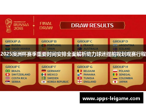 2025澳洲杯赛季重要时间安排全面解析助力球迷提前规划观赛行程